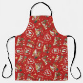 Christelijke Kerst Waterverf Geboorte Rood Schort (Voorkant)