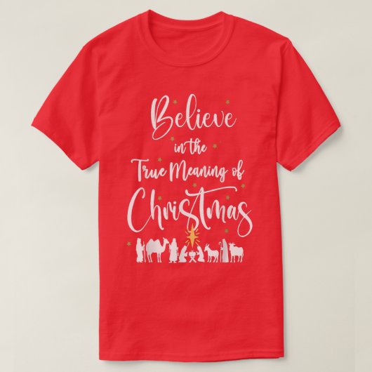 Christelijke kerstBaby Jezus Nativiteit T-shirt (Design voorkant)