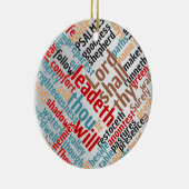 Christelijke kerstbal 23 Schrift Keramisch Ornament (Rechts)