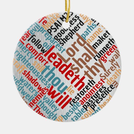 Christelijke kerstbal 23 Schrift Keramisch Ornament (Voorkant)