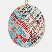 Christelijke kerstbal 23 Schrift Keramisch Ornament (Links)