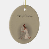 Christelijke Kerstbal Keramisch Ornament (Rechts)