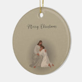 Christelijke Kerstbal Keramisch Ornament (Links)