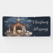 Christelijke kerstbanner spandoek (Horizontaal)