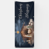 Christelijke kerstbanner spandoek (Verticaal)