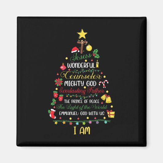 Christelijke kerstbijbel noemt kerstboom Sh Magneet (Voorkant)