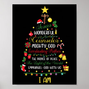 Christelijke kerstbijbel noemt kerstboom Sh Poster