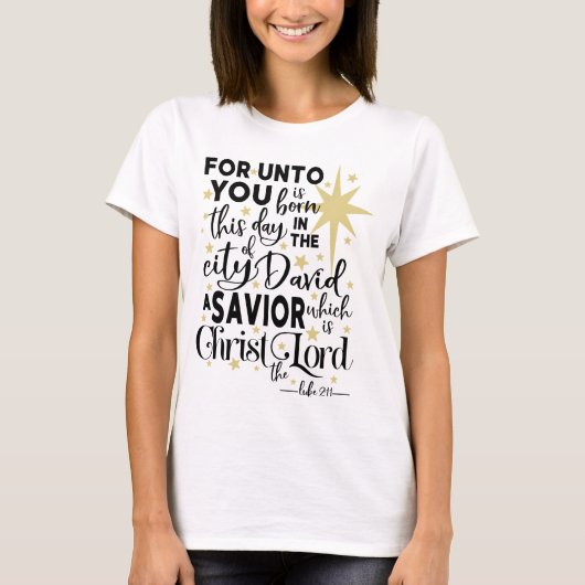 Christelijke kerstbijbel Verse-citaat Religie T-shirt (Voorkant)