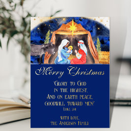 Christelijke Kerstbijbel Verse Geboorte Jesus Folie Feestdagenkaart