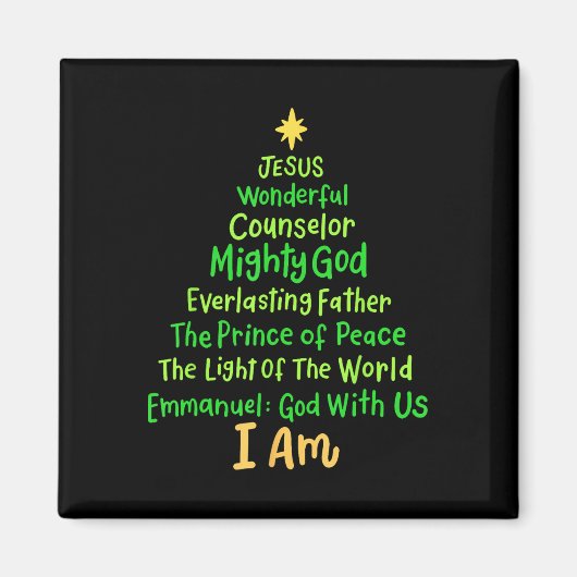 Christelijke kerstboom van de Jesus Bible Magneet (Voorkant)