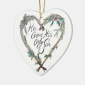 Christelijke kerstboomdecoratie keramisch ornament (Links)