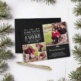 Christelijke kerstboomfoto met kerstcadeau