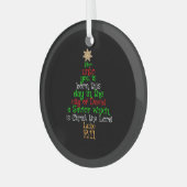Christelijke kerstboomShirten Glas Ornament (Voorkant links)