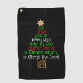 Christelijke kerstboomShirten Golfhanddoek (Voorkant)