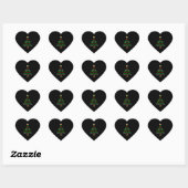 Christelijke kerstboomShirten Hart Sticker (Vel)