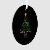 Christelijke kerstboomShirten Ornament (voorkant)