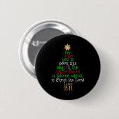 Christelijke kerstboomShirten Ronde Button 5,7 Cm (Voorkant /achterkant)