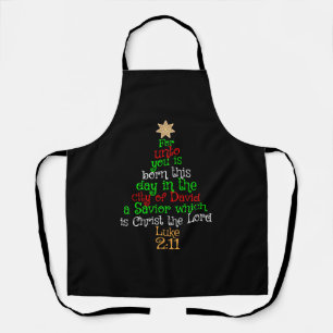 Christelijke kerstboomShirten Schort