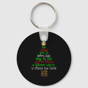 Christelijke kerstboomShirten Sleutelhanger