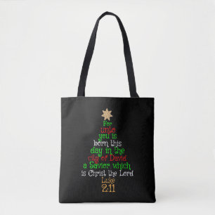 Christelijke kerstboomShirten Tote Bag