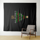 Christelijke kerstboomShirten Wandkleed (In Situ (horizontaal))