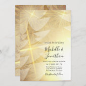 Christelijke kerstbruiloft met de moderne goudboom kaart (Voorkant / Achterkant)