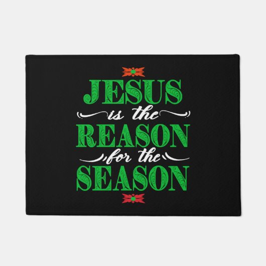 Christelijke kerstcadeautjes die Jezus heeft gekre Deurmat (Voorkant)