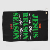 Christelijke kerstcadeautjes die Jezus heeft gekre Golfhanddoek (Horizontaal)