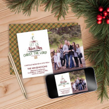 Christelijke kerstfamilie foto-Typografie Pset
