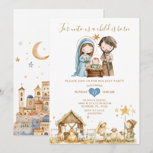 Christelijke Kerstfeest Kerstfeest Kaart (Voorkant / Achterkant)