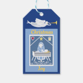 Christelijke kerstfeest met kerst cadeaulabel (Voorkant)
