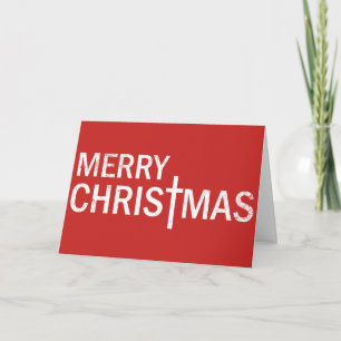 Christelijke Kerstfeest met Kruis Kaart