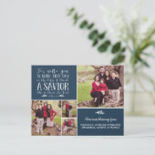 Christelijke kerstfeestdag met kerstversie - Typog Feestdagenkaart (Staand voorkant)