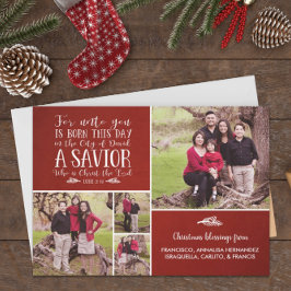 Christelijke kerstfeestdag met kerstversie - Typog Feestdagenkaart