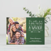 Christelijke kerstfeestdag met kerstversie - Typog Feestdagenkaart (Staand voorkant)