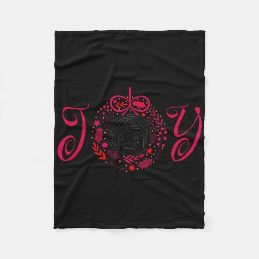 Christelijke kerstfeestvreugde Jezus Natitivity Sc Fleece Deken (Voorkant)
