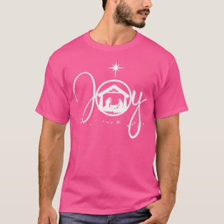 Christelijke kerstfeestvreugde met Jezus Nativitei T-shirt