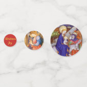 Christelijke kerstfeestzegeningen en wensen confetti (Achterkanten)