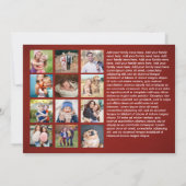 Christelijke kerstfoto Luke 2 Multiple Photo Feestdagenkaart (Achterkant)