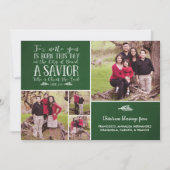 Christelijke kerstfoto Luke 2 Multiple Photo Feestdagenkaart (Voorkant)