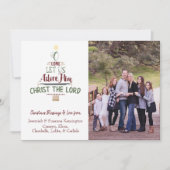 Christelijke kerstfoto Typografie Pset Feestdagenkaart (Voorkant)