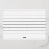 Christelijke kerstfotokaart - Folie Black Rejoice Uitnodiging (Achterkant)