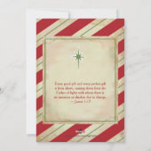 Christelijke kerstfotokaart, scripts op achterzijd feestdagenkaart (Achterkant)