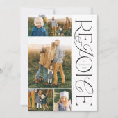 Christelijke kerstfotokaarten verheugen zich feestdagenkaart (Voorkant)