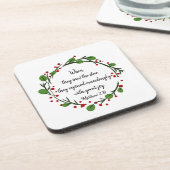 Christelijke kerstgeschrift voor Inspirerend Bier Onderzetter (Linkerzijde)