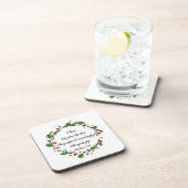 Christelijke kerstgeschrift voor Inspirerend Bier Onderzetter (Rechterzijde)