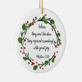 Christelijke kerstgeschrift voor Inspirerend Keramisch Ornament (Rechts)