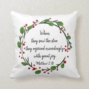 Christelijke kerstgeschrift voor Inspirerend Kussen