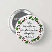 Christelijke kerstgeschrift voor Inspirerend Ronde Button 5,7 Cm (Voorkant /achterkant)