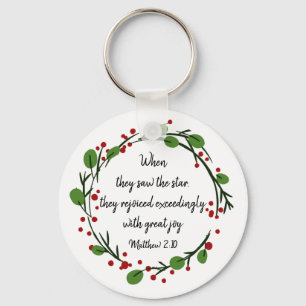 Christelijke kerstgeschrift voor Inspirerend Sleutelhanger